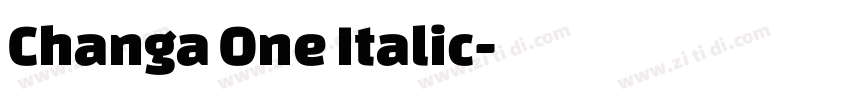 Changa One Italic字体转换